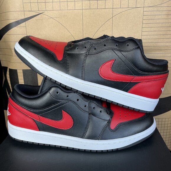 NEW Nike Air Jordan Low Bred Twist Black Red White 553558-067